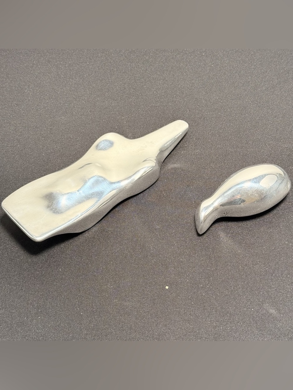 Hoselton Canada 1949 Cast Aluminum Reclining Pod Shimanszki Sculpture Set